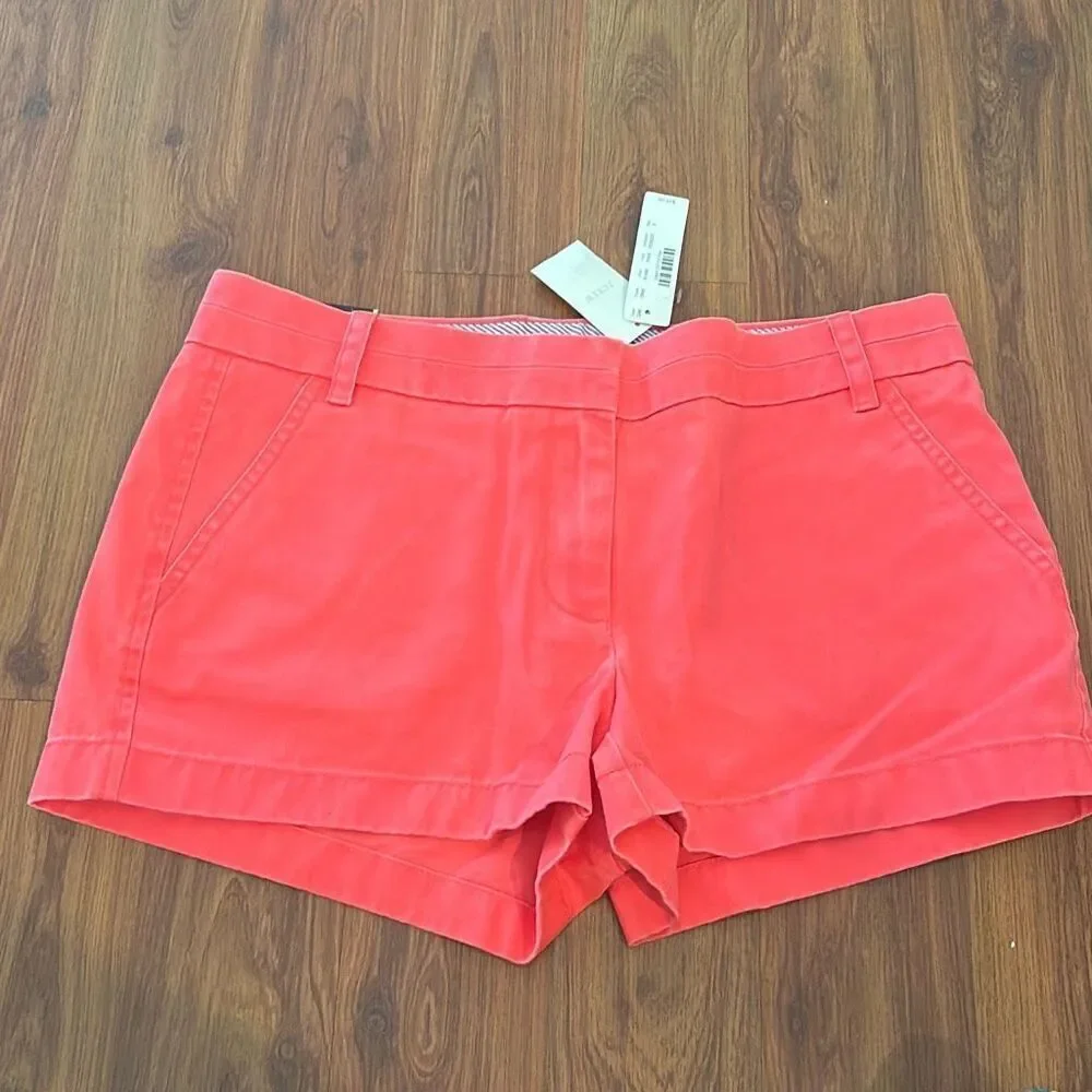 NWT- J. crew light red shorts size 14 chinos